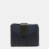 Cartera pequeña en piel azul