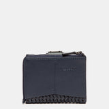 Cartera pequeña en piel azul