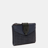 Cartera pequeña en piel azul