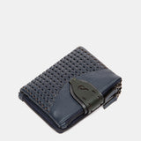 Cartera pequeña en piel azul