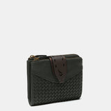 Cartera pequeña en piel verde