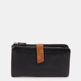 Large black leather wallet
