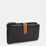 Large black leather wallet