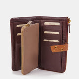 Cartera grande en piel burdeos