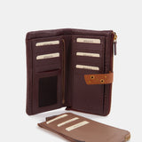 Cartera grande en piel burdeos