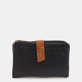 Medium black leather wallet