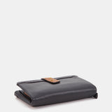 Medium black leather wallet