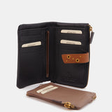 Medium black leather wallet