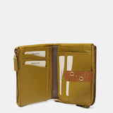 Small wallet in amber leather