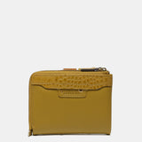 Small wallet in amber leather