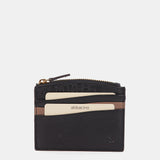 Black leather card holder