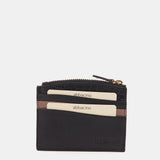 Black leather card holder