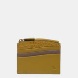 Amber leather card holder