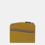 Amber leather card holder