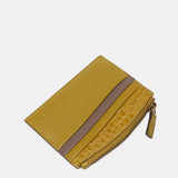 Amber leather card holder