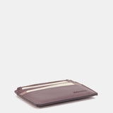 Burgundy leather card holder