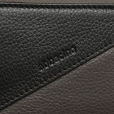 Cartera grande en piel bicolor gris