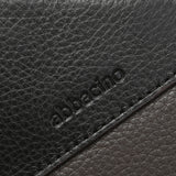 Medium wallet in two-tone grey leather