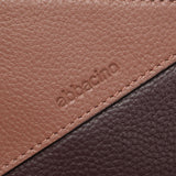 Medium wallet in two-tone burgundy leather