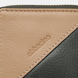 Small wallet in green two-tone leather