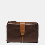 Cartera mediana en piel bronce