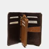 Cartera mediana en piel bronce