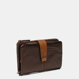 Cartera mediana en piel bronce