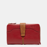 Cartera mediana en piel roja