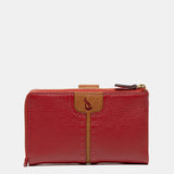 Cartera mediana en piel roja
