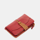 Cartera mediana en piel roja