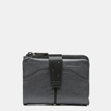 Cartera pequeña en piel plateada