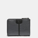 Cartera pequeña en piel plateada