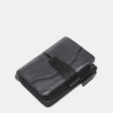 Cartera pequeña en piel plateada
