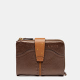 Cartera pequeña en piel bronce