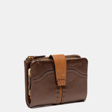 Cartera pequeña en piel bronce