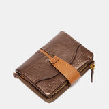 Cartera pequeña en piel bronce