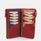 Cartera grande en piel roja