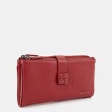 Cartera grande en piel roja