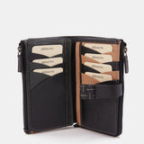 Medium black leather wallet