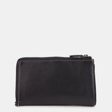 Medium black leather wallet