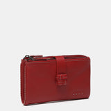 Medium red leather wallet