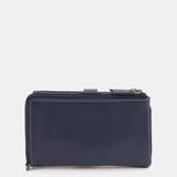 Medium wallet in blue leather