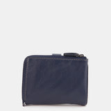 Small blue leather wallet