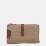 Cartera grande en nylon camel