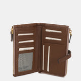 Cartera grande en nylon camel