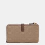 Cartera grande en nylon camel