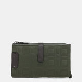 Cartera grande en nylon verde