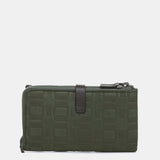 Cartera grande en nylon verde