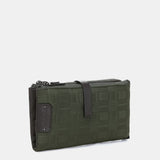 Cartera grande en nylon verde
