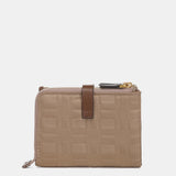 Cartera pequeña en nylon camel